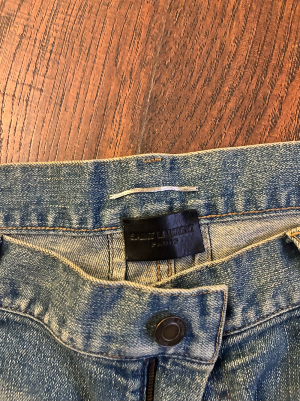 Saint Laurent Light Wash High-Rise Denim Jeans
